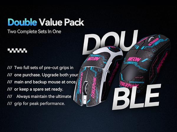 Double Value Pack: Two Packs for One Price - Two full packs of pre-cut grips