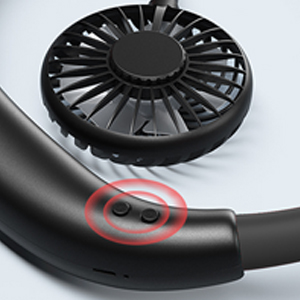 Neck fan with button control