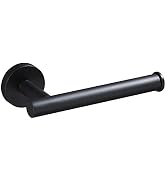 USHOWER Matte Black Toilet Paper Holder, Wall-Mounted Toilet Roll Holder for Bathroom, Durable SU...