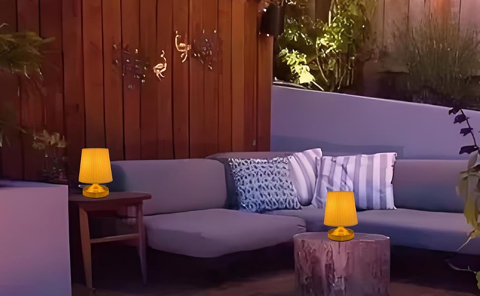 Cordless Rechargeable Fabric Table Lamps