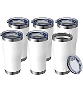 HASLE OUTFITTERS 20 oz Tumbler Bulk, Stainless Steel Tumblers with Lid, Vacuum Insulated Tumbler,...
