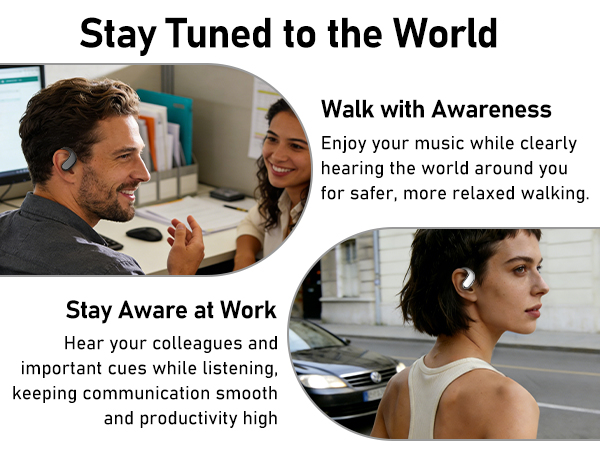 WIVTAK Open Ear Headphones Stay Tuned to the World