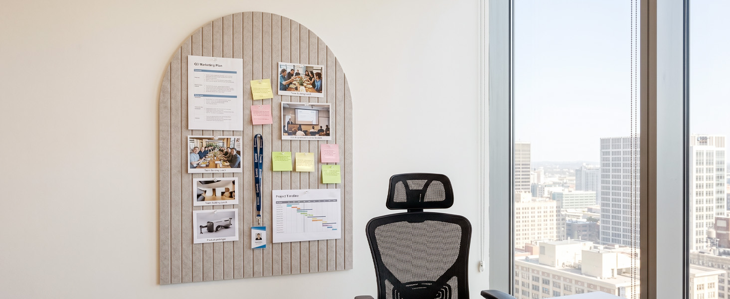 Large Arched Felt Bulletin Board