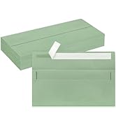 LIKAJON 50 Pack #10 Business Envelopes, Sage Green Standard Envelopes Self Seal, Letter Size Mail...
