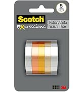 Scotch Expressions Washi Tape Multi Pack, 5 rolls/pk, Thin Foil Collection (C1017-5-P1)