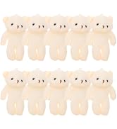 Toyvian 10 Pc Mini Bear Dolls 4.33 Inch Plush Pendant Toys for Kids Cartoon Hanging Bear Ornament...