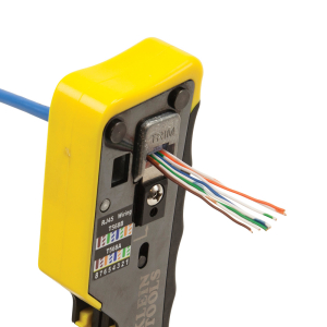 Cable easily passes through connector and trims flush to end face