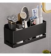 YESENT Aluminum Electric Toothbrush Holder - Bathroom Wall Mounted Toothbrush Holder (Black, Thre...