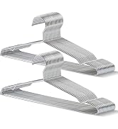 Jibrelxion 40 Pack Metal Wire Coat Hangers, 16.5 Inch Heavy Duty Stainless Steel Clothes Hangers,...