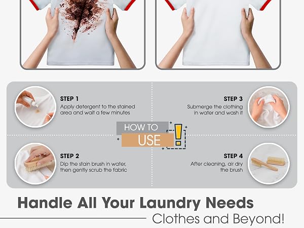 laundry brush set white boar