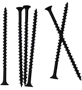 JEGONFRI 70pcs #8 × 3 inch High Hardness Drywall Screws, Black, Coarse Thread, Phillips Drive, Bu...