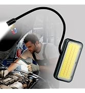 SKYFIRE 5000LM Rechargeable LED Work Light,Flexible Magnetic Mechanic Light | 2-in-1 Flashlight S...
