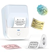 TYPONOS PM240 Label Maker Machine with Tape, Label Printer Light Blue | 2'' Bluetooth Thermal Sti...