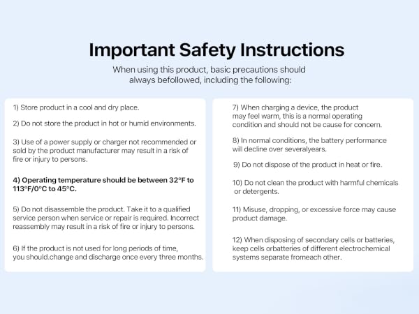 Important Safety Instructions