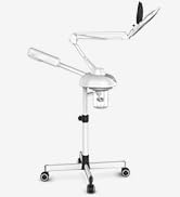 TASALON Professional Facial Steamer with 5X Magnifying Lamp, 2-in-1 Esthetician Steamer on Wheels...