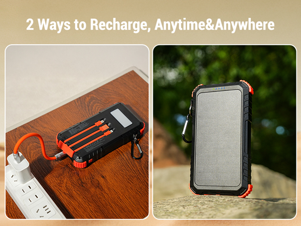 2 Ways to Recharge, Anytime&Anywhere