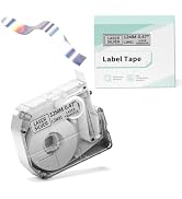 Label Maker Tape- Phomemo M950/M960 Holographic Label Maker Tape, 12mm 0.47 Inch, Black on Silver...