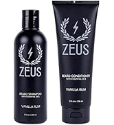 ZEUS Men’s Beard Shampoo & Beard Conditioner Set – US MADE – Soften, Hydrates, & Moisturizes, Aid...