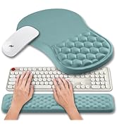 Hokafenle 2 in 1 Ergonomic Mouse Pad Wrist Support & Wrist Rest for Computer Keyboard Set, with R...