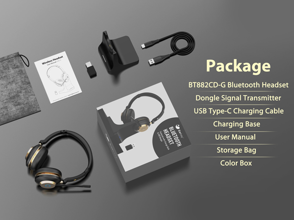 office headset with mic wireless