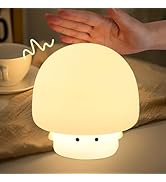 YISUN Mushroom Night Light, Cute Silicone Nightlight for Baby Toddler, Rechargeable LED Nursery L...