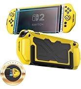 Toladoshop Dockable for Switch 2 Grip Case (2025) Accessories, Armor Slim Military-Grade Protecti...