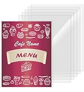 AKONEGE 6PCS 8.5" x 11" Rigid Print Protectors, Clear Hard Plastic Page Sheet Protectors, Paper S...