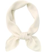 Silk Head Scarf for Women Satin Neck Scarves Square Solid Hair Bandana Headband 27.5"