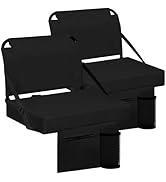 Besunbar Stadium Seat for Bleachers with Back Support and Wide Padded Cushion Stadium Chair - Inc...