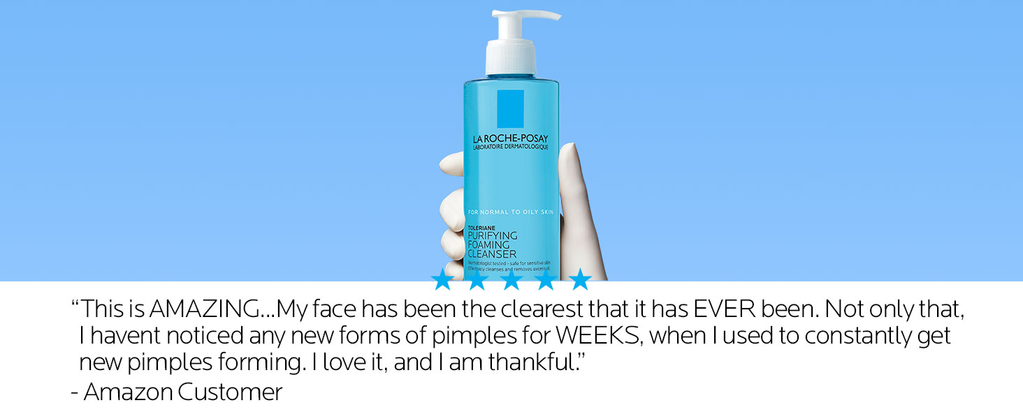 Cleanser promoting clear skin, non-comedogenic, skin barrier safe, acne safe, acne clearing
