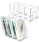 Vowcarol Book Organizer Clear File Sorter, Large Slot Acrylic Desk Organizer, Desktop File Folder...