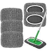 5PCS Microfiber Wet and Dry Sweeping Mop Pads, Compatible with Swiffer Sweeper, Chenille Washable...