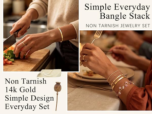 Simple Everyday Bangle Stack