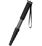 Koolehaoda 62" Carbon Fiber Camera Monopod 6 Section Compact Unipod | Extendable Photography Mono...