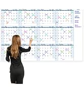 Large Dry Erase Calendar for Wall – Yearly Wall Calendar Dry Erase, 37