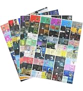 200PCS Mini Book Cover Stickers for Anxiety Bookshelf, 1:12 Miniatures Front and Back Cover Stick...
