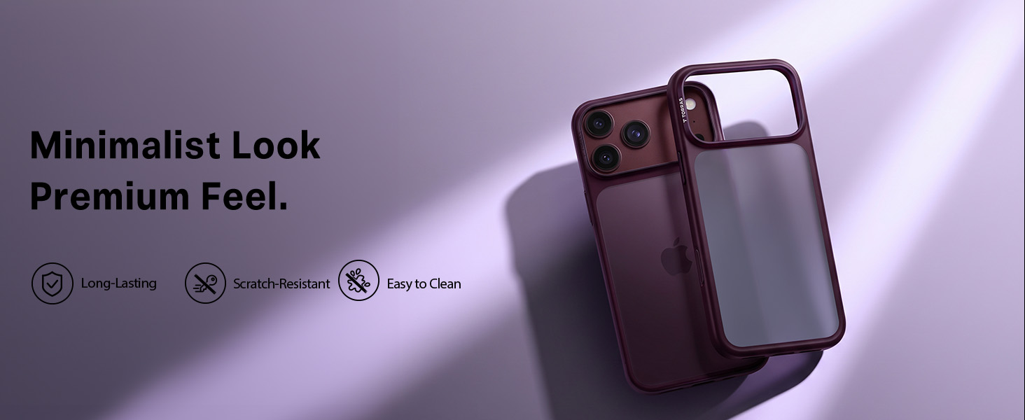 TORRAS for iPhone 18 Pro Case Burgundy Purple, Guardian Champion Series