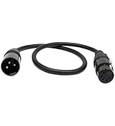 SinLoon (0.5M) DMX Stage Light Cable,DJ XLR Cable, 3-Pin Male XLR to 5-Pin Female XLR DMX Turnaro...