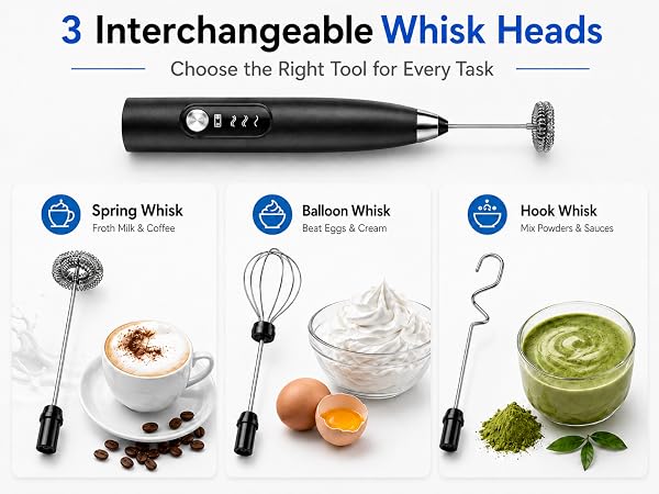 Frother Wand Drink Mixer Electric Whisk for Coffee