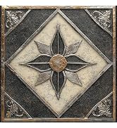 HOMETITUTE Vintage Metal Peel Stick Floor Tile Art Deco 12"x12" | Vinyl, Self adhesive vinyl floo...