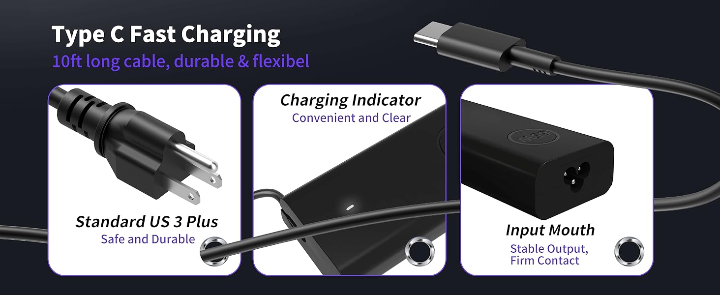 fits for dell pro 16 laptop charger