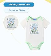 Disney Stitch Princess Marvel 3 Packs Baby Viscose Made from Bamboo Button Dwon Bodysuit for Newb...