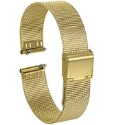 HARFINGTON Stainless Steel Mesh Watch Band Quick Release Adjustable Metal Watch Strap for Men Women