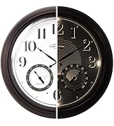 Presentime & Co 18" Illuminated in/Outdoor Clock with Smart Sensor and Night Light, Waterproof, L...