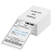 FungLam 4"x6" Thermal Shipping Labels, Fanfold 4"x6" Thermal Labels, Shipping Mailing Address Lab...