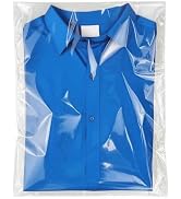 HUOJI 100 Count 12x16 self sealing Cellophane Bags, Resealable Clear Poly Bags for Clothes, Shirt...