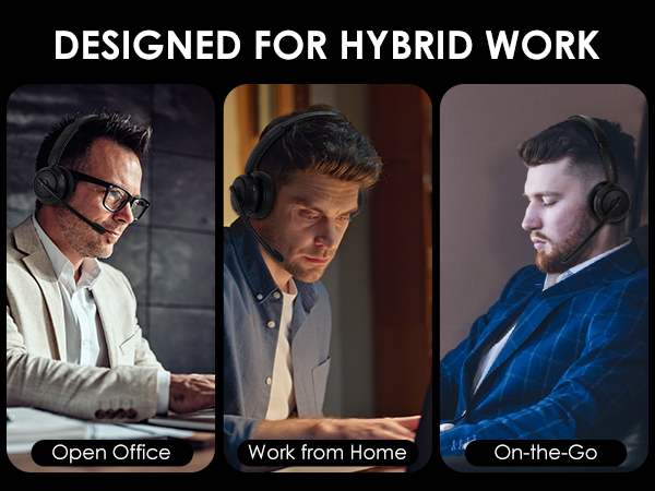 wireless headset with mic for work