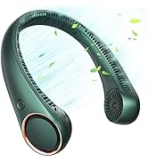 Neck Fan, Portable Bladeless Fan, 4000mAh Battery Operated Personal Fan, Leafless, Rechargeable, ...