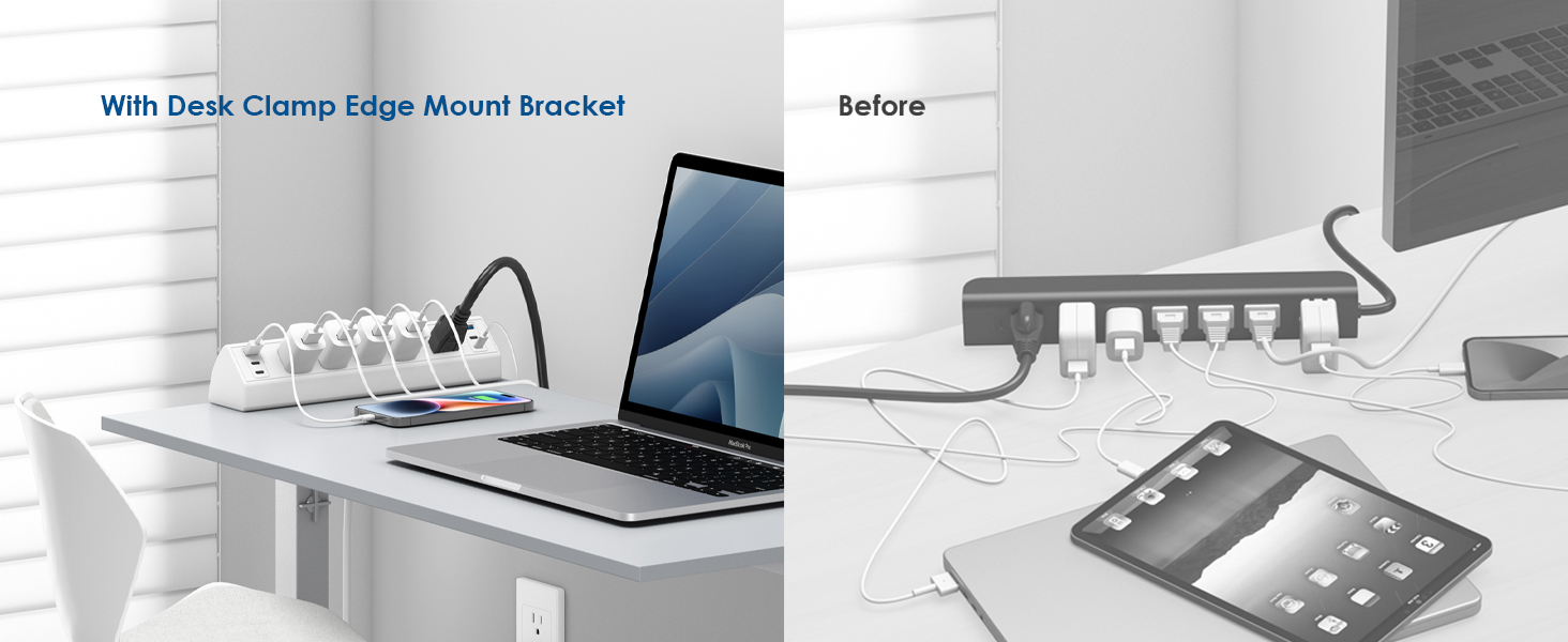 desktop clamp usb charger