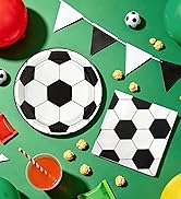 Soccer Paper Plates and Napkins Party Supplies Dessert Plates Luncheon napkins disposable tableware